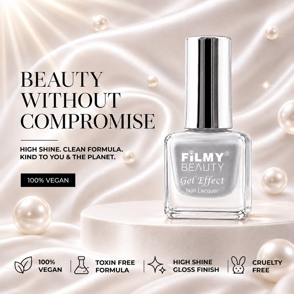 Gel Nail Polish - Silver Drops
