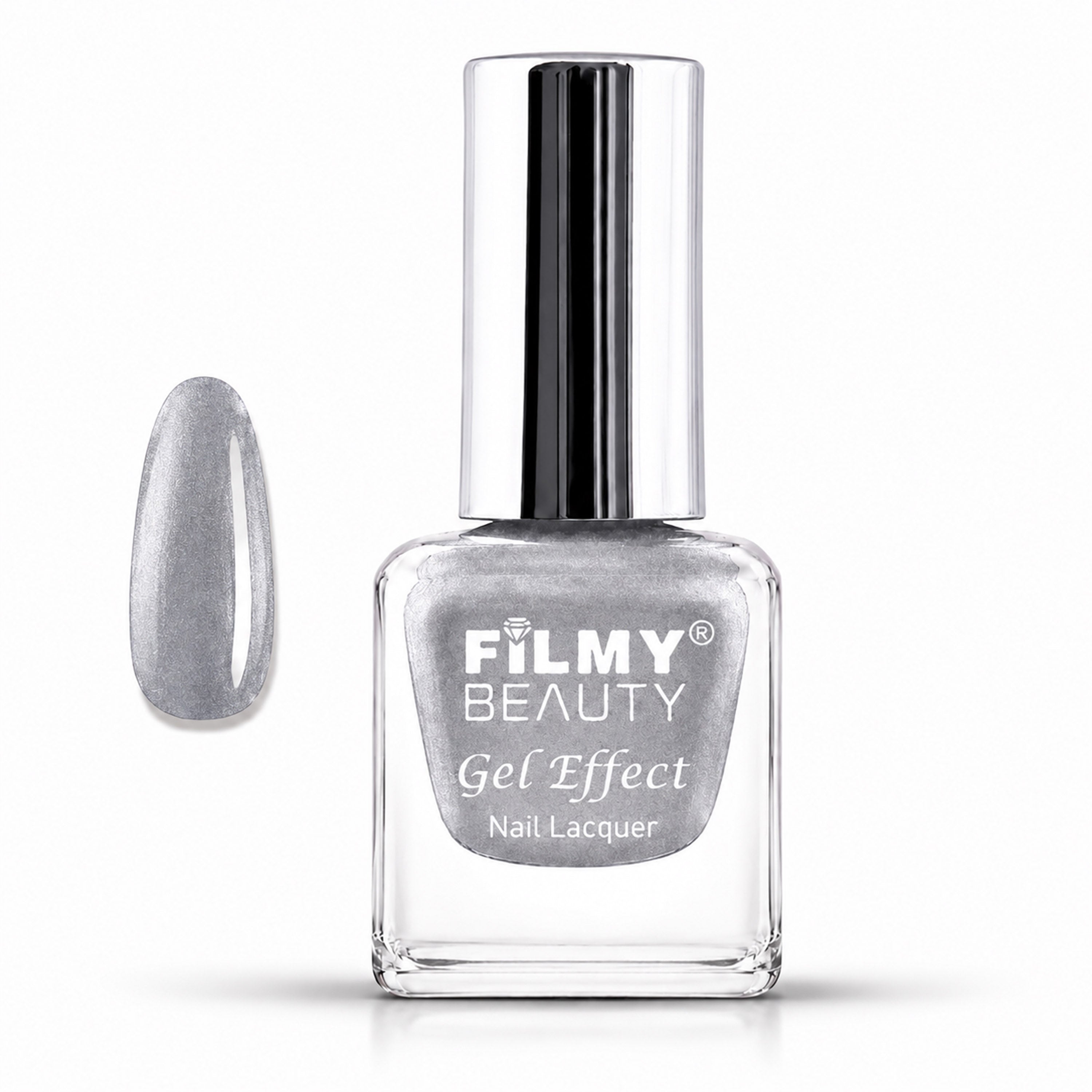 Gel Nail Polish - Silver Drops