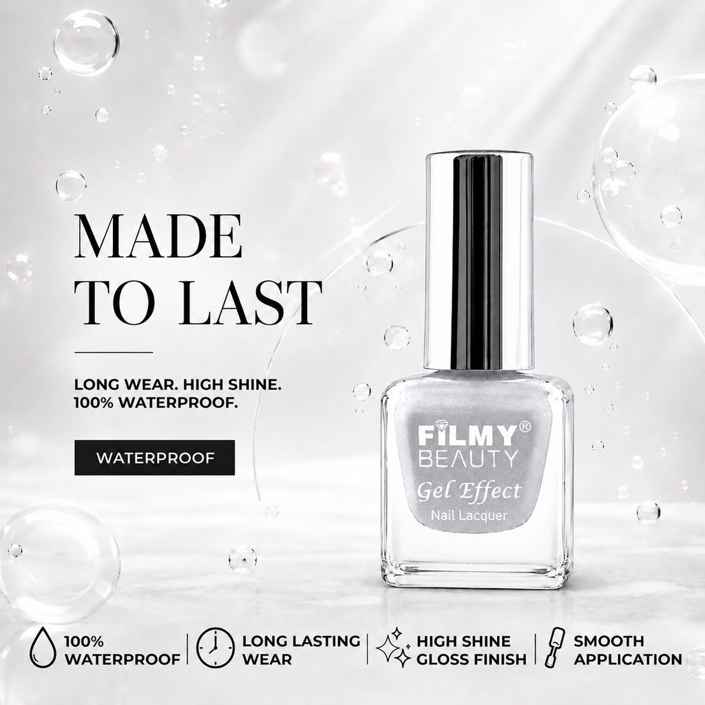 Gel Nail Polish - Silver Drops