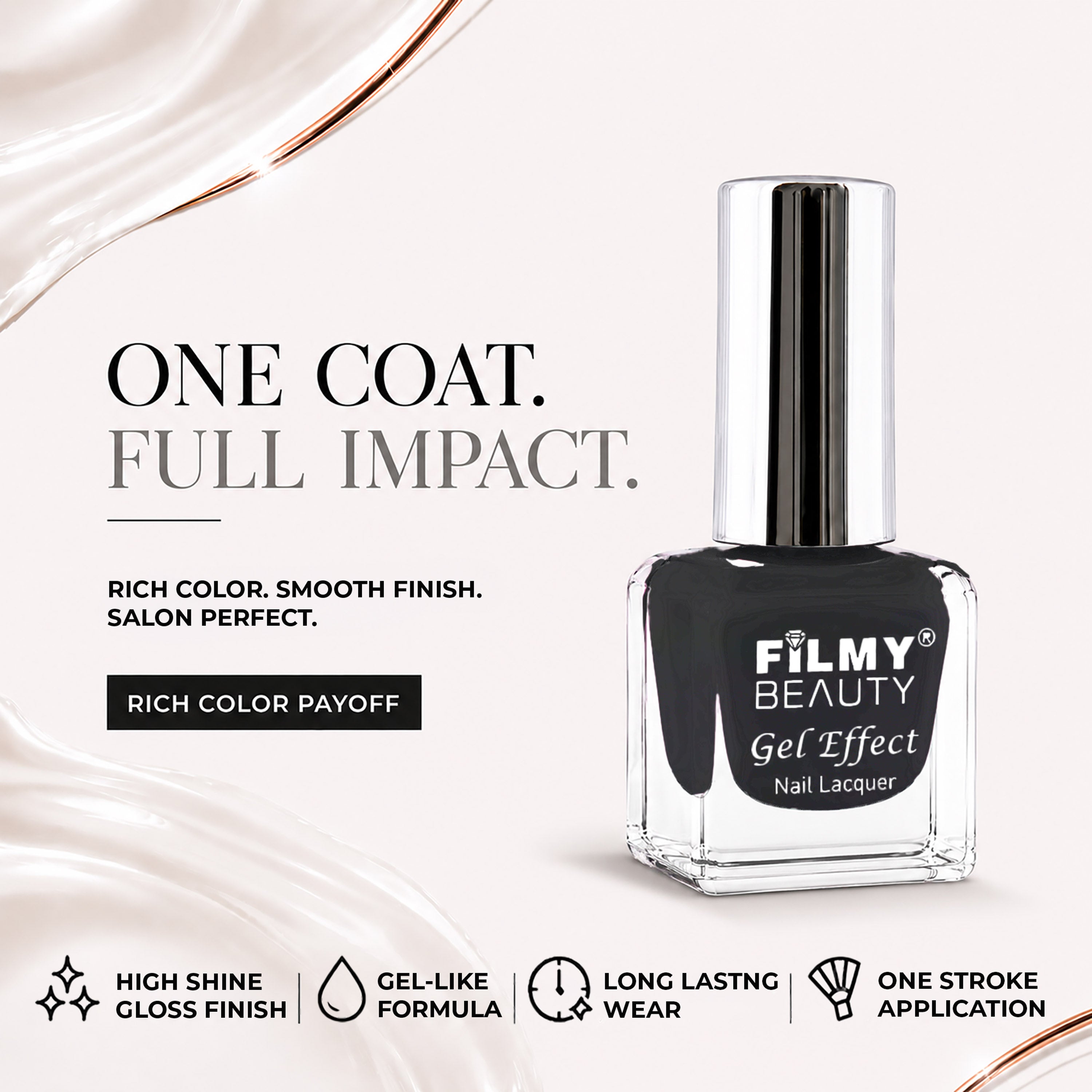 Gel Nail Polish - Black Out