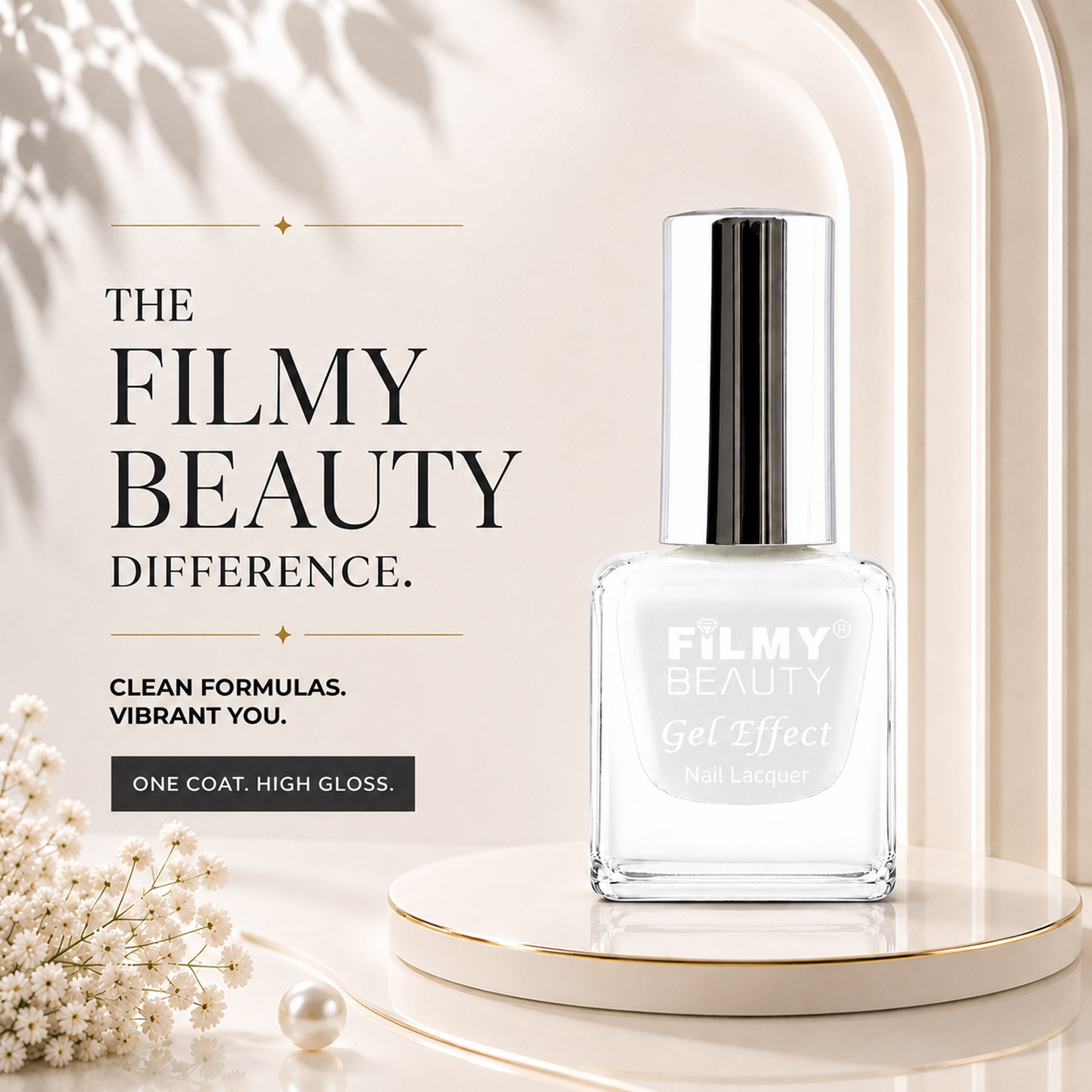 Gel Nail Polish -  White Luster