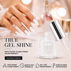 Gel Nail Polish -  White Luster