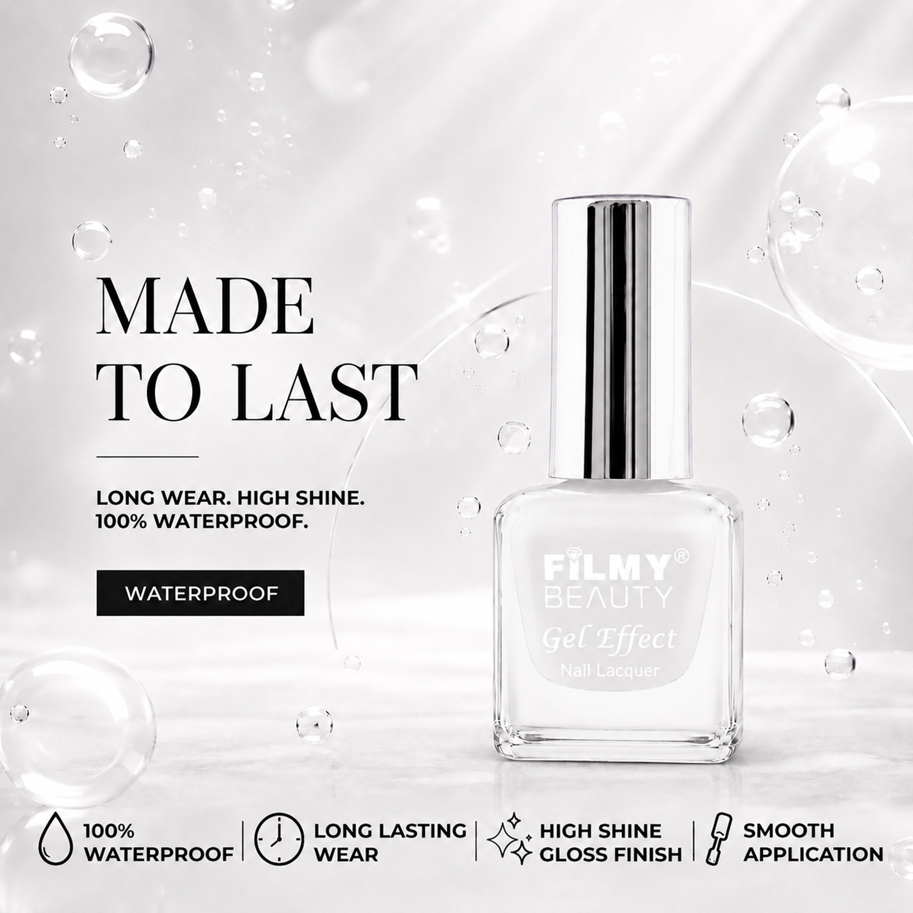 Gel Nail Polish -  White Luster