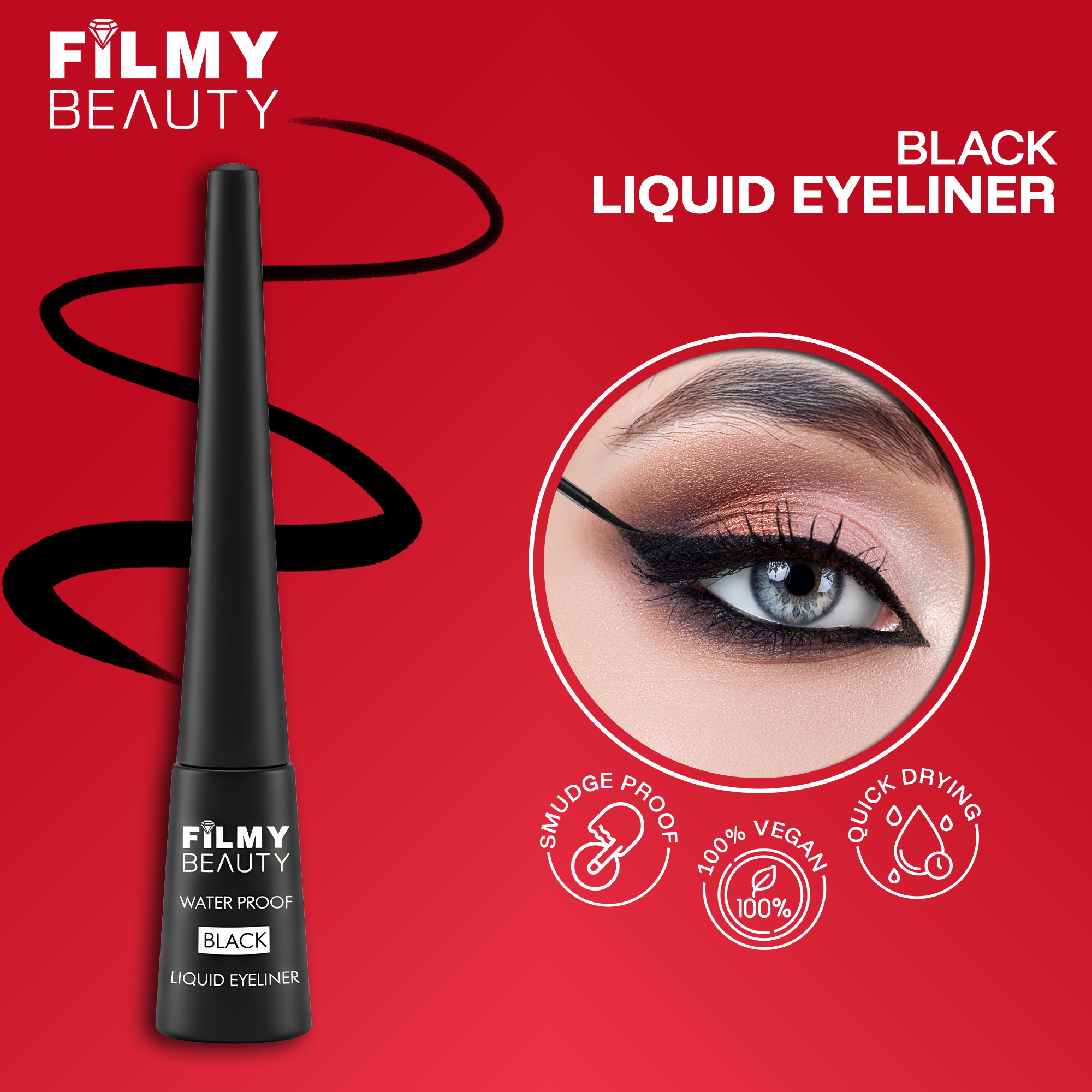 Waterproof Black Liquid Eyeliner